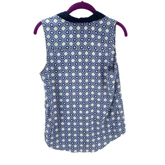 Forever 21 mandala print sleeveless shirt top blouse collared medium - Picture 6 of 10